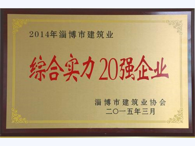 2014年淄博市建筑业综合实力20强企业(图1)