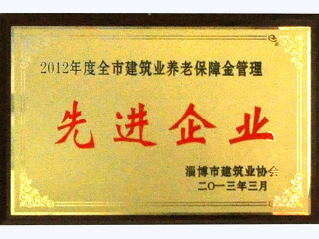 2012年全市养老保障金管理先进企业(图1)