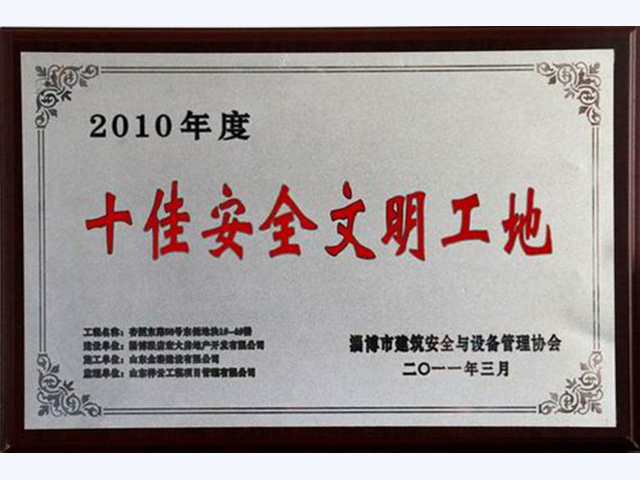 2010年度十佳安全文明工地(图1)