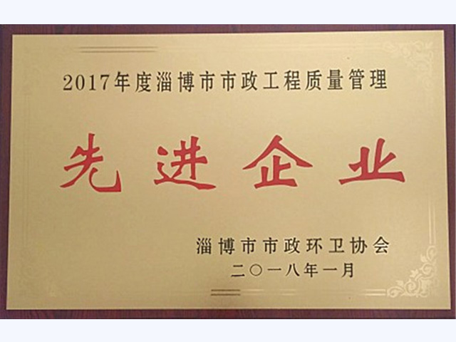 2017年度淄博市市政工