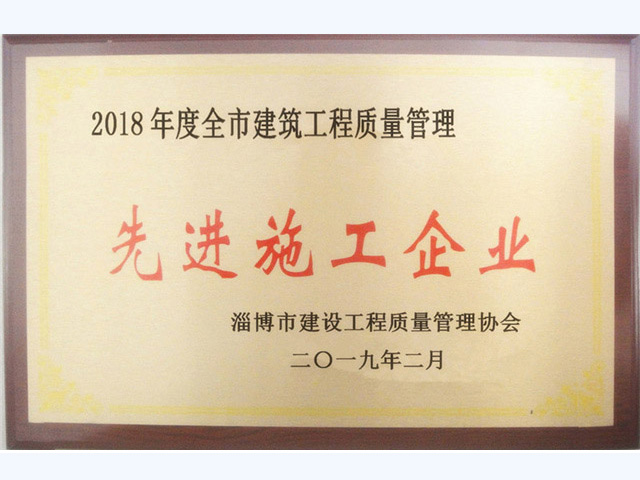 2018年度全市建筑工程质量管理先进单位(图1)